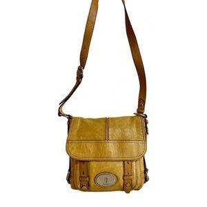 Fossil Vintage Tan Bag distressed leather crossbody handbag
